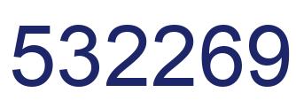 Number 532269 blue image