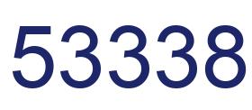 Number 53338 blue image