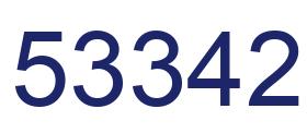 Number 53342 blue image