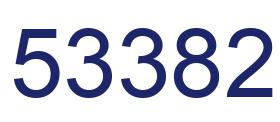 Number 53382 blue image
