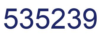 Number 535239 blue image