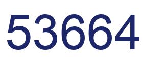 Number 53664 blue image
