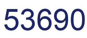 Number 53690 blue image