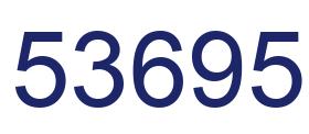 Number 53695 blue image