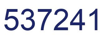Number 537241 blue image