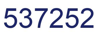 Number 537252 blue image