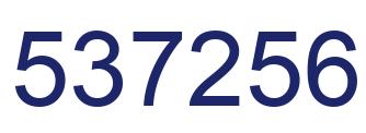 Number 537256 blue image