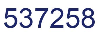 Number 537258 blue image