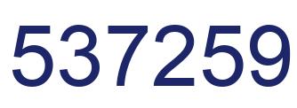 Number 537259 blue image