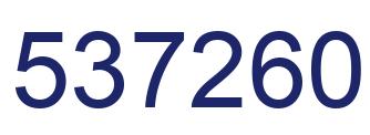 Number 537260 blue image