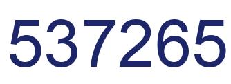 Number 537265 blue image