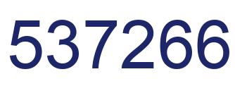 Number 537266 blue image