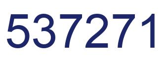 Number 537271 blue image