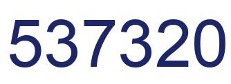 Number 537320 blue image