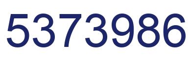 Number 5373986 blue image