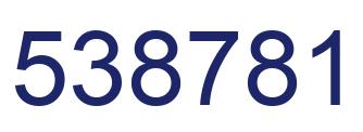 Número 538781 imagen azul