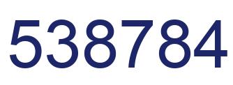 Number 538784 blue image