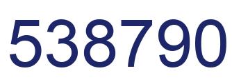 Number 538790 blue image