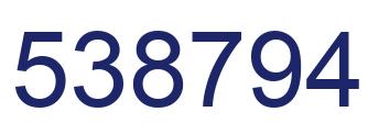 Number 538794 blue image