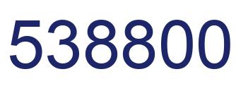 Number 538800 blue image