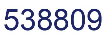 Number 538809 blue image