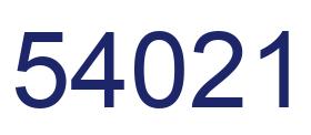Número 54021 imagen azul