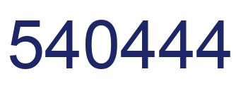 Number 540444 blue image