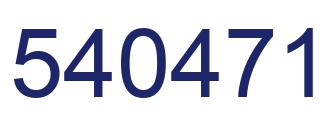 Number 540471 blue image