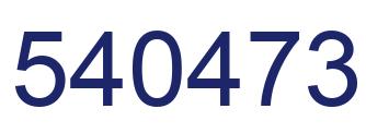 Number 540473 blue image