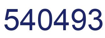 Number 540493 blue image