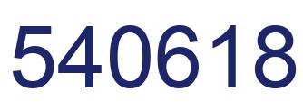 Number 540618 blue image