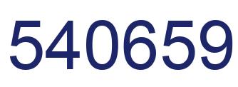 Number 540659 blue image