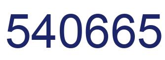 Number 540665 blue image