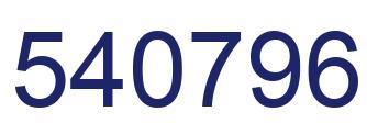Number 540796 blue image