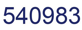 Number 540983 blue image