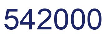 Number 542000 blue image