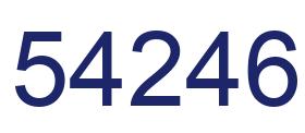 Número 54246 imagen azul