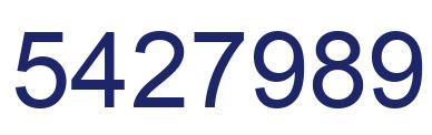 Number 5427989 blue image