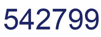 Number 542799 blue image