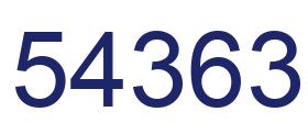 Number 54363 blue image
