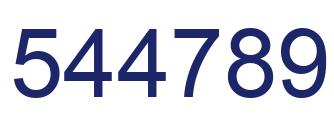 Número 544789 imagen azul