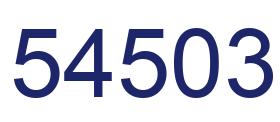 Number 54503 blue image
