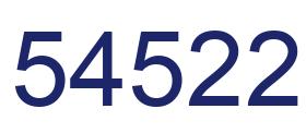 Number 54522 blue image