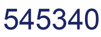 Number 545340 blue image