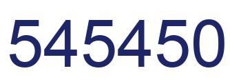 Number 545450 blue image