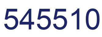 Number 545510 blue image