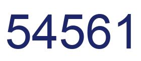 Número 54561 imagen azul