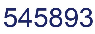 Number 545893 blue image