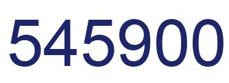 Number 545900 blue image