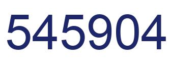 Number 545904 blue image
